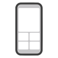 a cell phone icon on a black background