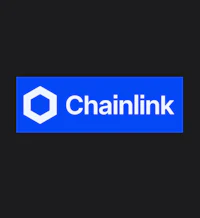 the chainlink logo on a black background