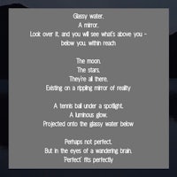 a poem with the words gloomy water