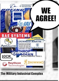 an advertisement for the military industrial complex