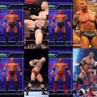 wwe wrestlers in different poses