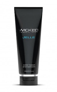 a tube of wicked jello body lotion on a white background
