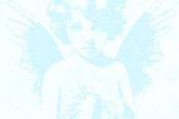 a drawing of a little girl with wings