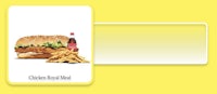 an image of a chicken royal meal on a yellow background
