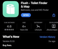 flush toilet finder & map