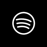 the spotify logo on a black background