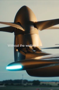 an image of a plane with the words without the waiting