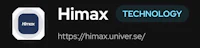 the logo for himax technology on a black background