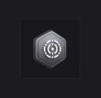 an image of a hexagonal icon on a black background