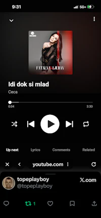 a screenshot of the music app on a phone