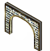 a 3d model of a bookcase with books in it