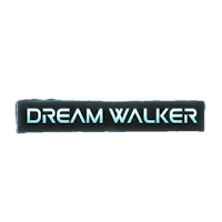 dream walker logo on a black background