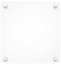 a white square on a black background