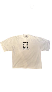 a white t - shirt with a black logo on it