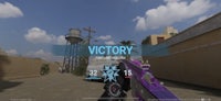 a purple gun with the word victory on it
