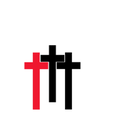 two crosses on a black background