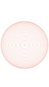 a pink fractal design on a black background