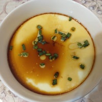 a bowl of soup on a table