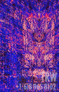 an abstract image of a blue and red pattern