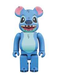 a blue beabrick with a smiley face