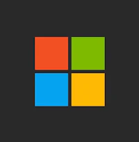 microsoft windows logo on a black background