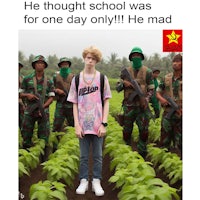 he thought school was for one day only he was mad