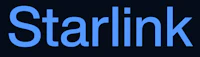 the starlink logo on a black background
