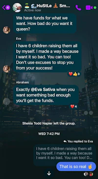 a screenshot of a conversation between two people on a phone