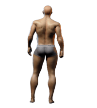the back of a man in a pair of shorts