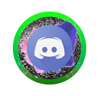a green and purple circle with the dribbble logo on it