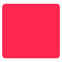 a red square icon on a black background