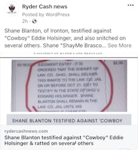 ryan blinnon's facebook page with a picture of a cowboy