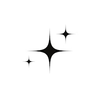 a black and white star icon on a white background
