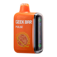 the geek bar pulse is shown on an orange background