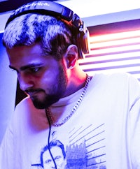 a man wearing headphones
