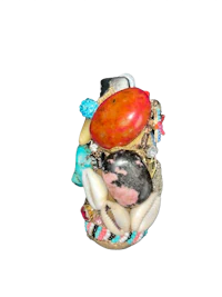 a ring with a lot of colorful stones on it
