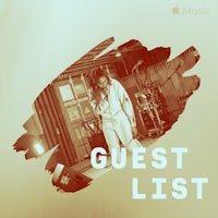 an image of a woman on stage with the words guest list