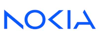 the nokia logo is shown on a white background