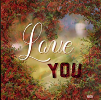 a heart shaped frame with the words love you