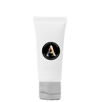 a tube of white cream on a white background
