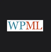 wpml logo on a black background