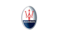 maserati logo on a black background