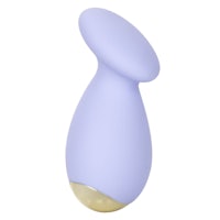 a purple and gold massager on a white background