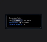 a screenshot of a transaction action on a black screen