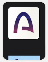 a square sticker with the letter a