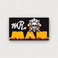 an image of a man with a skull and crossbones on a white background