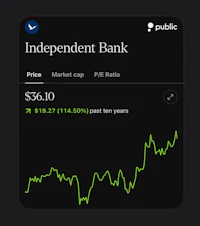 a screenshot of the independent bank app