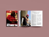 a magazine with a picture of a man and a woman