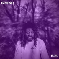 a man with dreadlocks in front of a purple background