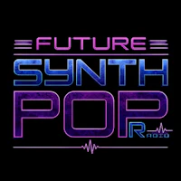 future synth pop logo on a black background